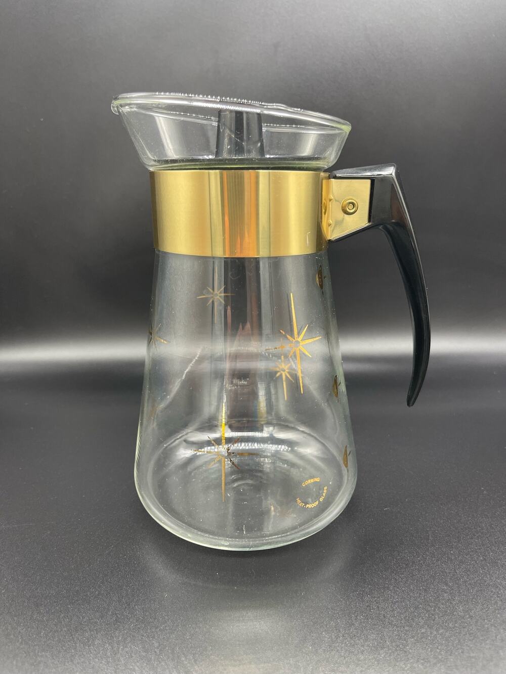 Vintage MCM Corning Carafe Starburst Atomic